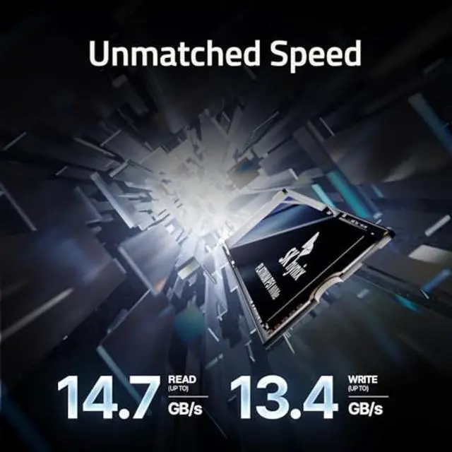 Alt view image 3 of 5 - SK hynix Platinum P51 2TB PCIe Gen5 NVMe M.2 2280 Internal SSD I Up to 14,700 MB/s Read, 13,400 MB/s Write I Powered by 238-Layer NAND Flash