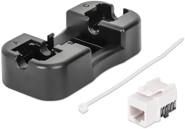 Alt view image 3 of 5 - Intellinet Cat6 Keystone Jack with Punch-Down Stand -25 Pack - UL Listed - RJ45 Female Modular UTP Ethernet Jack Insert -25 Dust Covers and Cable Ties Included-Lifetime Mfg Warranty- White 772105