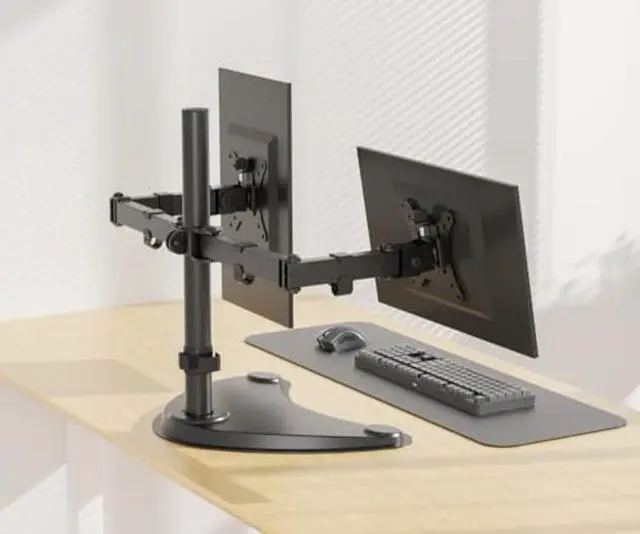 Alt view image 3 of 4 - KS Doublesight Displays 2 Full HD 24" Monitors (1920 x 1080), 75Hz, Dual Monitor Stand Combo