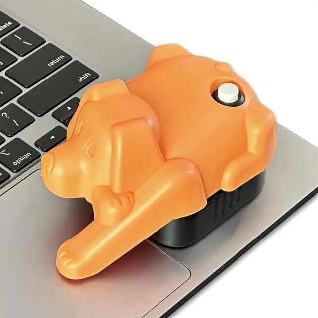 Main image of Laptop Trackpad Jiggler -AA Battery lasts 6 months -Undetectable -Cordless Mouse Jiggler -Does Not Work on DeII -Keeps Touchpad Active, Laptop Awake -Mechanical Mouse Mover -ON/Off Switch (Orange Dog)