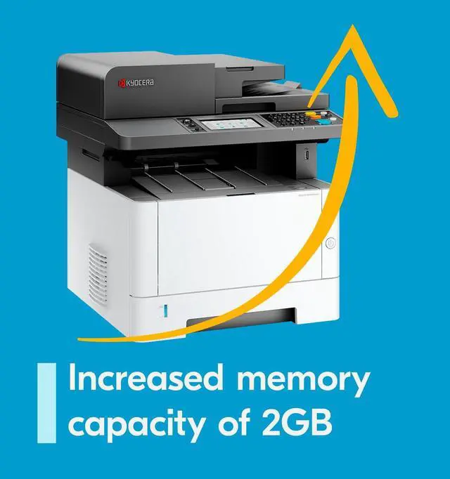 Alt view image 3 of 5 - KYOCERA ECOSYS MA4000wifx Monochrome All-in-One Wireless Laser Printer (Print/Copy/Scan/Fax) up to 42ppm, Dual Scan Document Processor and Free OCR, Cloud & Mobile Utilities