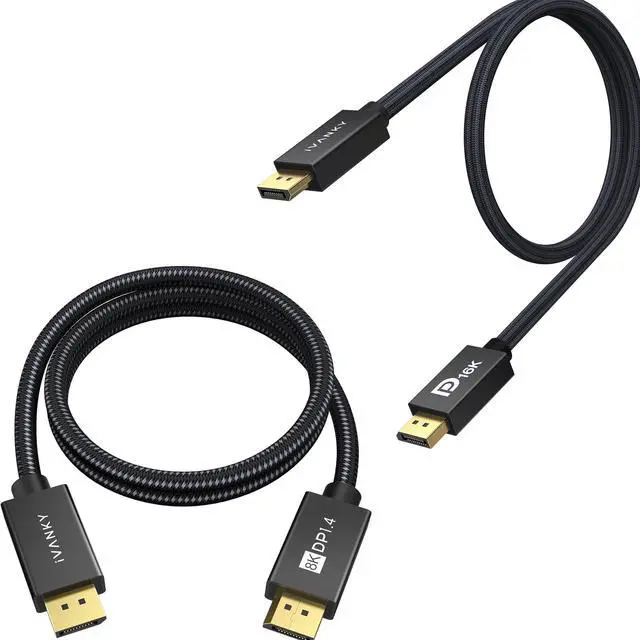 Main image of IVANKY DP Cable 1.4 3ft + VESA Certified 16K DP Cable 2.1 3ft