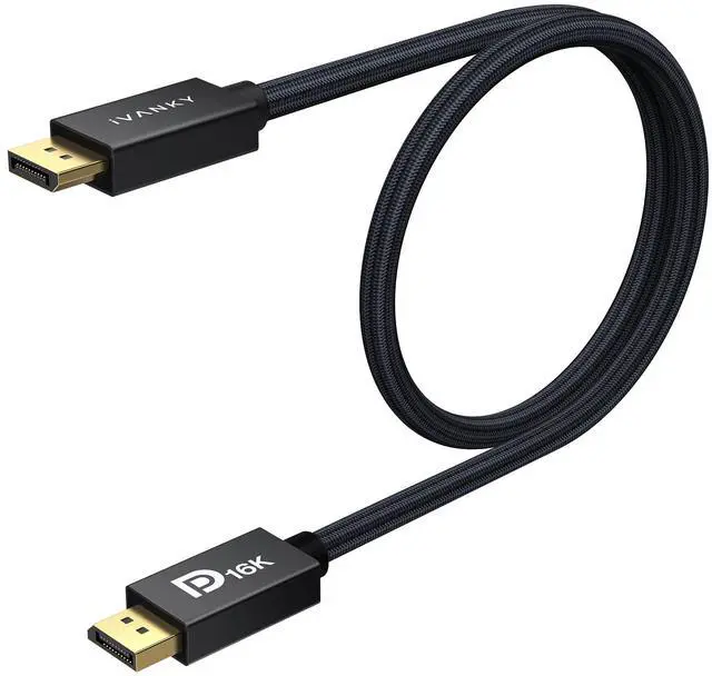 Alt view image 3 of 5 - IVANKY DP Cable 1.4 3ft + VESA Certified 16K DP Cable 2.1 3ft