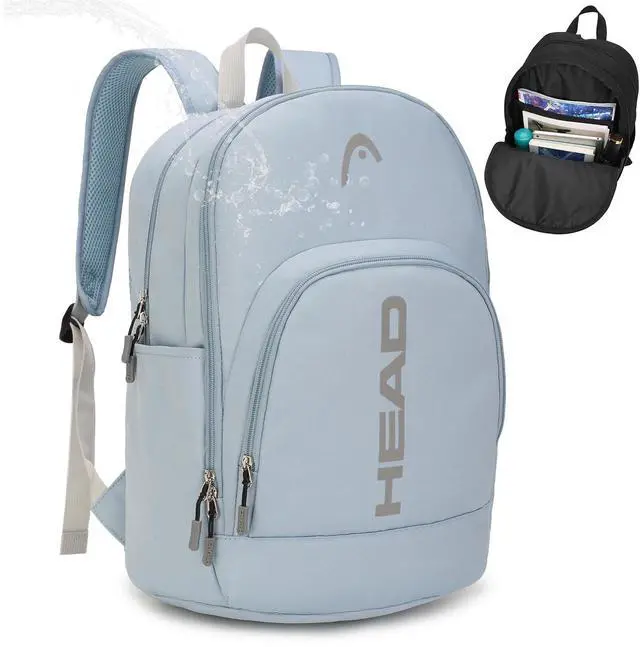 Main image of HEAD Waterproof Travel Backpack for Women & Men, Lightweight Laptop Backpack Computer Bag fits 15.6 Inch Notebook, Casual Daypack College Backpacks with 9 Pockets for Overnight/Sports Gym/Work/Fitness