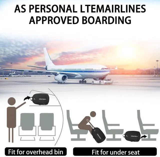 Alt view image 5 of 5 - HEAD Waterproof Travel Backpack for Women & Men, Lightweight Laptop Backpack Computer Bag fits 15.6 Inch Notebook, Casual Daypack College Backpacks with 9 Pockets for Overnight/Sports Gym/Work/Fitness