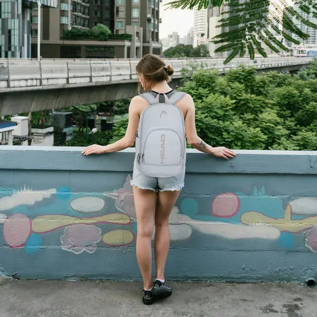 Alt view image 2 of 5 - HEAD Waterproof Travel Backpack for Women & Men, Lightweight Laptop Backpack Computer Bag fits 15.6 Inch Notebook, Casual Daypack College Backpacks with 9 Pockets for Overnight/Sports Gym/Work/Fitness