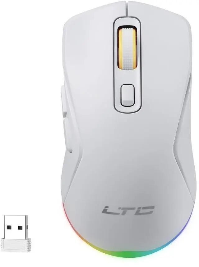 Main image of LTC GM025 Tri-Mode Wireless Gaming Mouse,12000 DPI PAW3311 Sensor, Ergonomic Mouse 2.4Ghz/BT/Wired, 6 Programmable Buttons, Customizable RGB Lighting, Pro Software