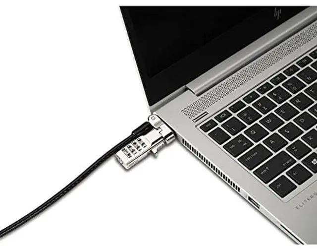 Alt view image 4 of 5 - Kensington Universal 3-in-1 Combination Laptop Lock, Computer Security Locking Cable - Resettable Version (K62316WW), Black