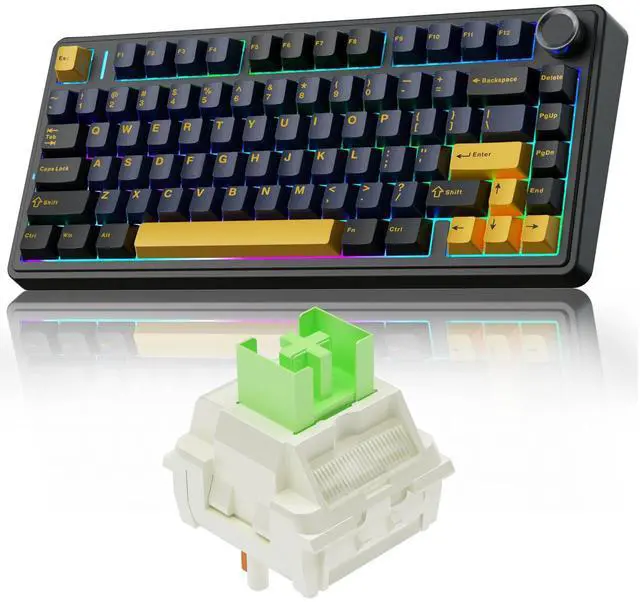 Main image of AULA F75 Wireless Mechanical Keyboard, Gasket Hot Swappable Custom Keyboard + LEOBOG Reaper Switches