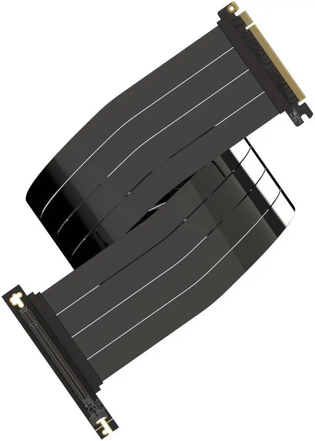 Main image of LINKUP PCIE 5.0 Riser Cable | for Vertical GPU Mount | Right Angle | Graphics Card GPU Ready | Usable with PCIe 4.0 & RX9070/ RTX5090 | 90cm (Total Length: 94cm)