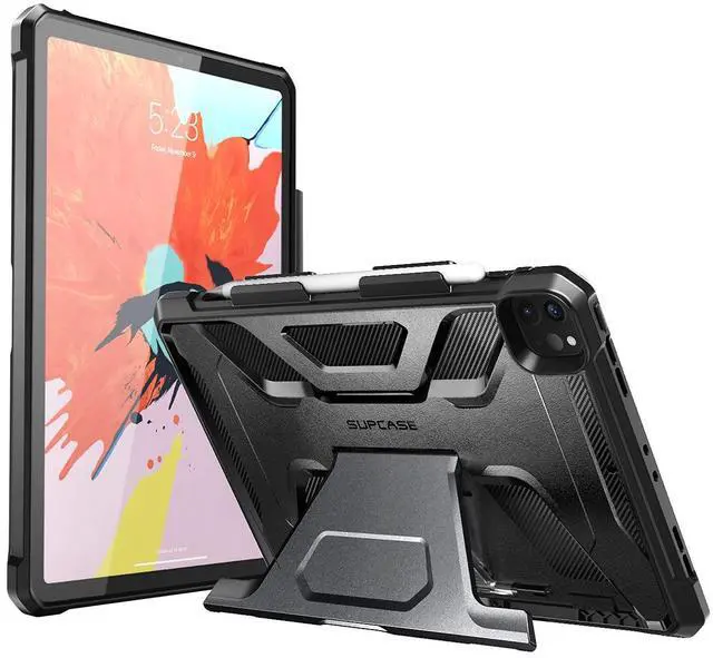 Main image of SUPCASE Unicorn Beetle Series Case for iPad Pro 12.9 inch (2022/2021), with Built-in Apple Pencil Holder Full-Body Kickstand Rugged Protective Case for iPad Pro 12.9 6th/5th Gen (Black)