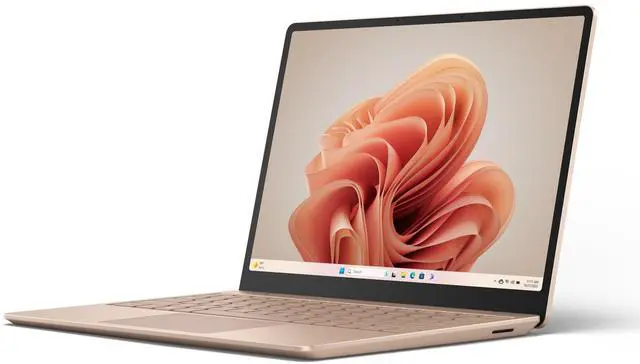 Main image of Microsoft Surface Laptop Go 3 (2023) - 12.4" Touchscreen, Thin & Lightweight, Intel Core i5, 8GB RAM, 256GB SSD SSD, with Windows 11, Sandstone Color Copilot