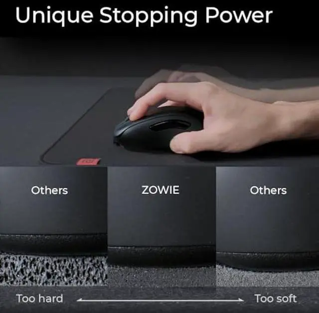 Alt view image 3 of 5 - BenQ Zowie G-SR-SE Bi Large Esports Gaming Mouse Pad, Humidity Resistance Color Cloth, Smooth Glide Feeling with Steady Control, Non-Stitched Edges, Uniform high-Density Rubber