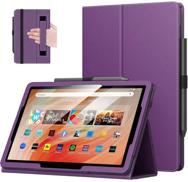 Main image of MoKo Case Fits All-New  Kindle Fire HD 10 & 10 Plus Tablet (13th/11th Generation, 2023/2021 Release) 10.1" - Slim Folding Stand Cover with Auto Wake/Sleep, Purple