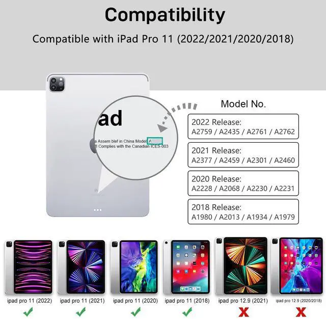 Alt view image 2 of 5 - Timecity Case for iPad Pro 11 inch 2022/2021 (4th/ 3rd Generation), Shockproof Case with Screen Protector, Swivel Stand, Handle, Shoulder Strap, Pencil Holder Case for iPad Pro 11 Inch- Light Blue