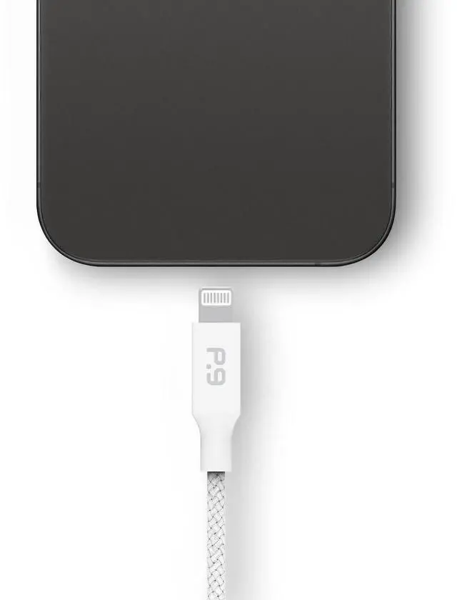 Alt view image 3 of 4 - PureGear Braided USB C to Lightning Cable, Apple MFi Certified Charging Data Sync Cable Support Power Delivery & Type C Chargers for iPhone 14,14 Pro, 14 Pro Max,13,12,11,Xs,XR,X,SE,iPad, White (6 FT)