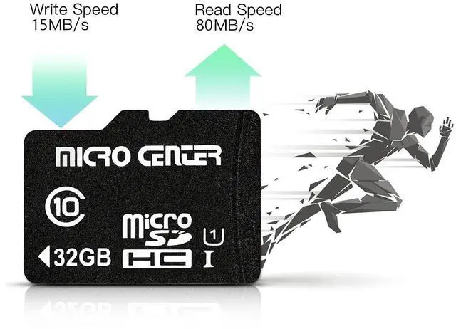 Alt view image 3 of 5 - Micro Center 32GB Class 10 MicroSDHC Flash Memory Card 10 Pack with Adapter for Mobile Device Storage Phone, Tablet, Drone & Full HD Video Recording - 80MB/s UHS-I, C10, U1 (10 Pack)