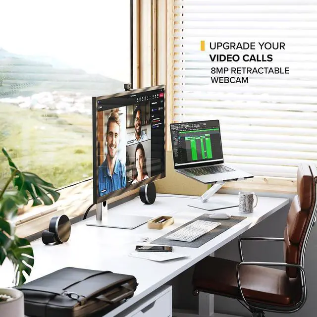 Alt view image 4 of 5 - ALOGIC Clarity Pro 27" UHD 4K Monitor with 65W PD and Webcam