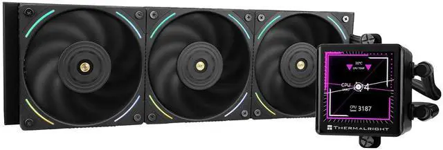 Main image of Thermalright Frozen Vision 360 ARGB Black V2-Liquid CPU Water Cooler,with PWM Fans,2.88-inch Square Image IPS LCD Display for 480x480 Pixels,Computer CPU Water Cooler for AM4/AM5,Intel 1851/1700/115X