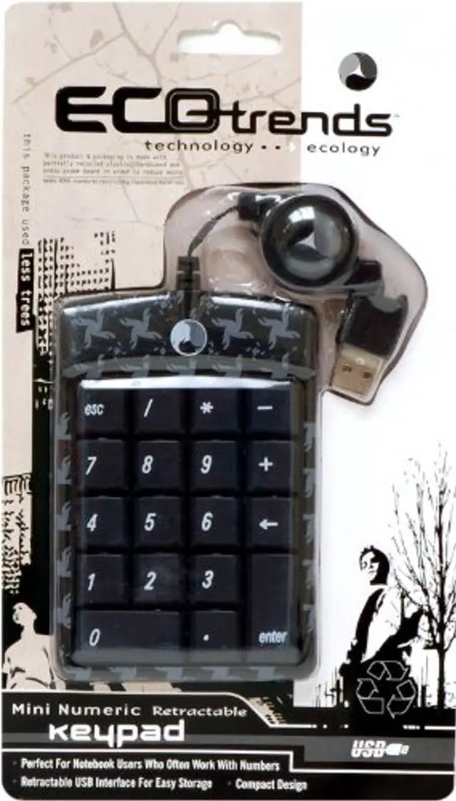 Main image of Sakar Retractable Numeric Keypad E-grn