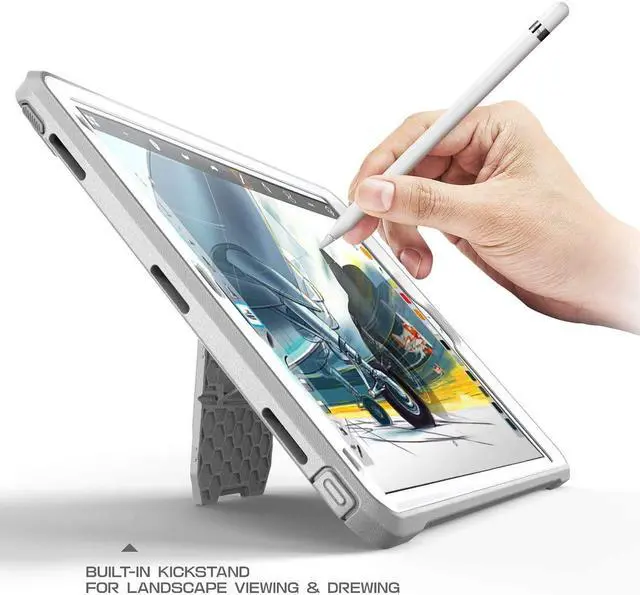 Alt view image 4 of 5 - SUPCASE Unicorn Beetle PRO Case for iPad Air 3 (2019) and iPad Pro 10.5'' (2017), Heavy Duty with Built-in Screen Protector Full-body Rugged Protective Case (White)