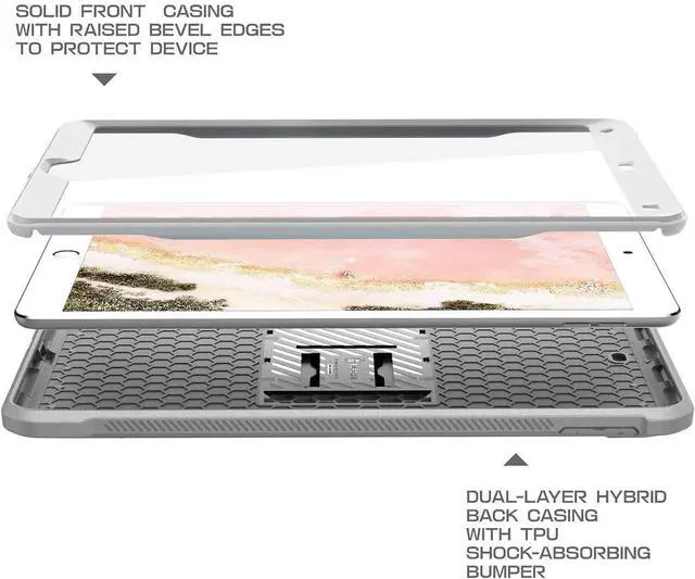 Alt view image 5 of 5 - SUPCASE Unicorn Beetle PRO Case for iPad Air 3 (2019) and iPad Pro 10.5'' (2017), Heavy Duty with Built-in Screen Protector Full-body Rugged Protective Case (White)