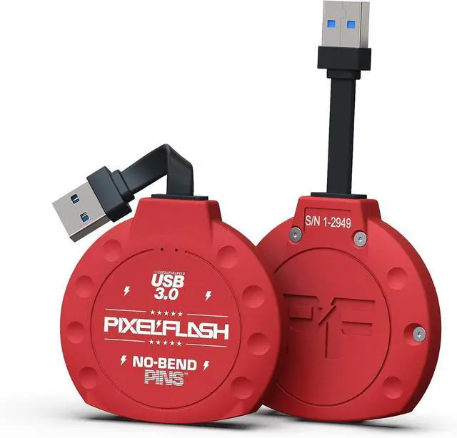 Alt view image 3 of 5 - PixelFlash CF Card Reader (Red) - Compact Flash Memory Card Adapter with Cabled USB 3.0, 5GB/s File Transfer, No-Bend Pins, Supports UDMA-7, Anti-Slip & Anti-Scratch, Compatible to Most Brands & OS