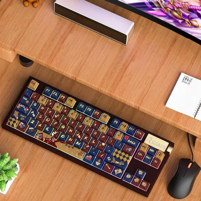 Alt view image 2 of 5 - Reccazr PBT Keycaps,Custom Keyboard Keycaps Set, Cherry Profile Keycaps 5 Sides Dye-Sublimation for 61/64/68/84/87/100/104/108 Cherry MX Mechanical Keyboards and Custom Keyboards,Nutcracker Theme