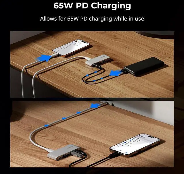 Alt view image 5 of 5 - SmallRig 5-in-1 Memory Card Reader, Dual USB-C & SD/TF Card Slots, 65W PD Charging, for SD, SDHC, SDXC, Micro SD, Micro SDXC, Micro SDHC Cards, Travel Photography - 4746