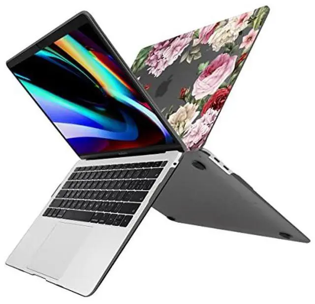 Alt view image 2 of 5 - Batianda Designed Case for New MacBook Pro 13-inch M2 2022 Release Model A2338 Upgrade Hard Ultra Thin Protective Shell Anti-Dirty with Keyboard Cover & Screen Protector, Flowers