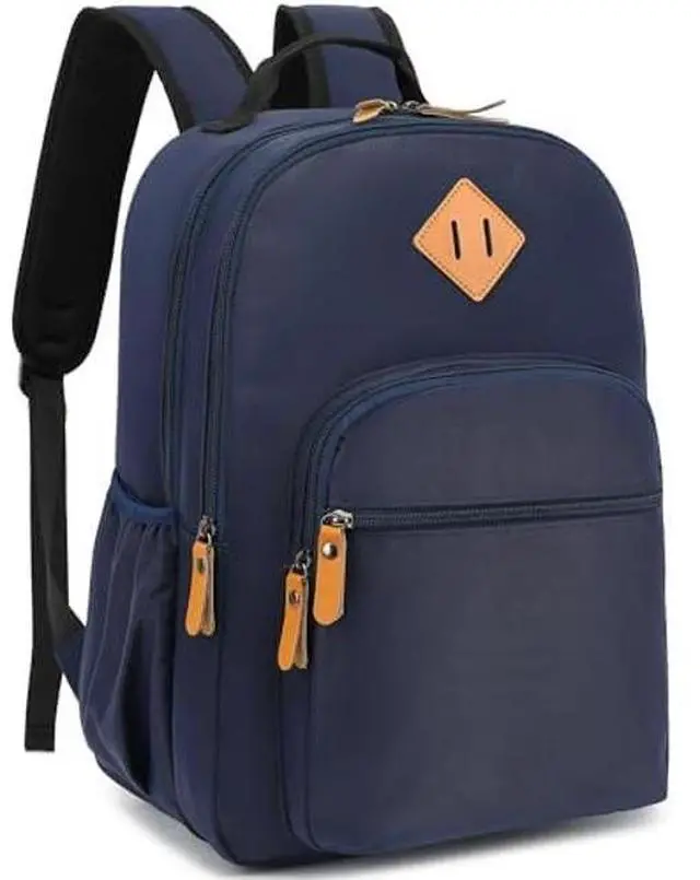 Alt view image 2 of 5 - H HIKKER-LINK Travel Backpack Water Resistant Laptop Backpacks College Bookbag Flight Approved Carry On Bag Dapack Dark Blue