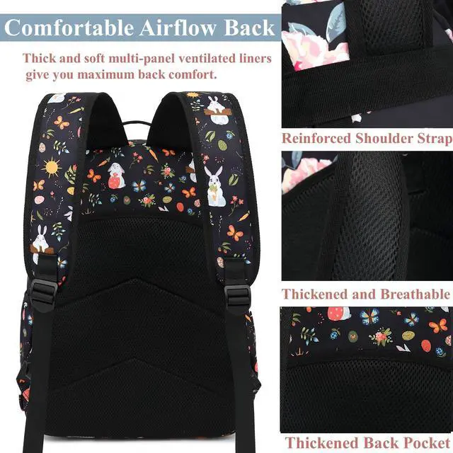 Alt view image 4 of 5 - H HIKKER-LINK Travel Backpack Water Resistant Laptop Backpacks College Bookbag Flight Approved Carry On Bag Dapack Dark Blue