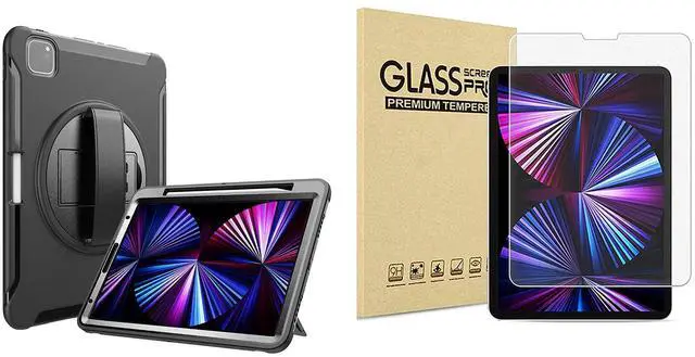 Main image of ProCase iPad Pro 11 Inch Heavy Duty Case 2021 2020 2018 Bundle with Matte Screen Protector for iPad Pro 11'' 3rd Gen / 2nd Gen / 1st Gen