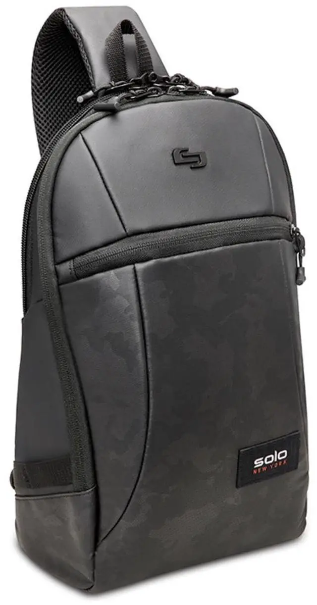 Alt view image 3 of 5 - Solo New York Tablet Sling Bag for Women & Men - Crossbody Bag for Travel, Walking, & Hiking, Adjustable Shoulder Strap, RFID Protection, Fits 12.9" Tablets - GLHF, Black