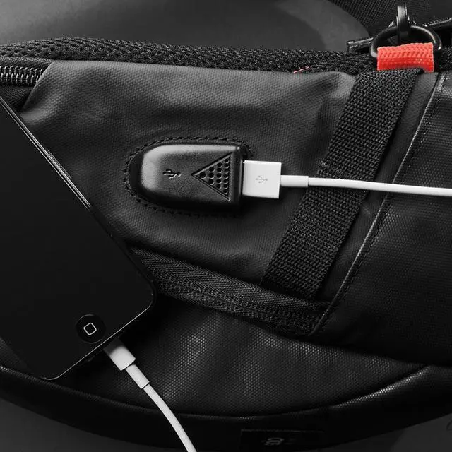 Alt view image 5 of 5 - Solo New York Tablet Sling Bag for Women & Men - Crossbody Bag for Travel, Walking, & Hiking, Adjustable Shoulder Strap, RFID Protection, Fits 12.9" Tablets - GLHF, Black