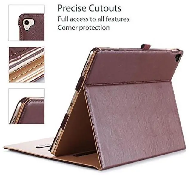 Alt view image 5 of 5 - ProCase for iPad Pro 12.9 2017/2015 Case (1st & 2nd Generation), Stand Folio Case Cover for iPad Pro 12.9 Inch (Old Model 2017/2015), with Multiple Viewing Angles, Pencil Holder -Brown