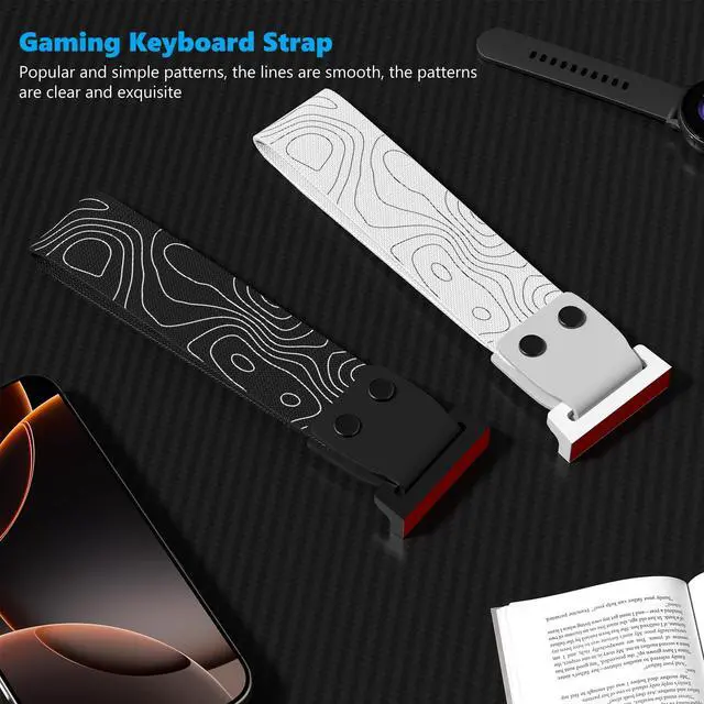 Alt view image 5 of 5 - Womier Coiled Keyboard Cable - Detachable Aviator Coiled Cable for Mechanical Gaming Keyboard Straps with Adhesive