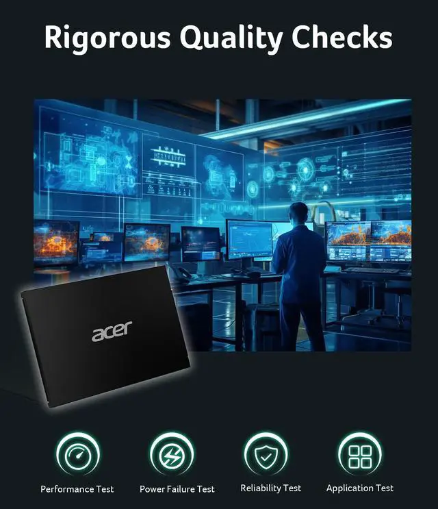 Alt view image 4 of 5 - acer RE100 2.5 Inch SATA III SSD 512GB Internal Solid State Drive with SLC Cache, Read Speeds Up to 560MB/s - BL.9BWWA.108