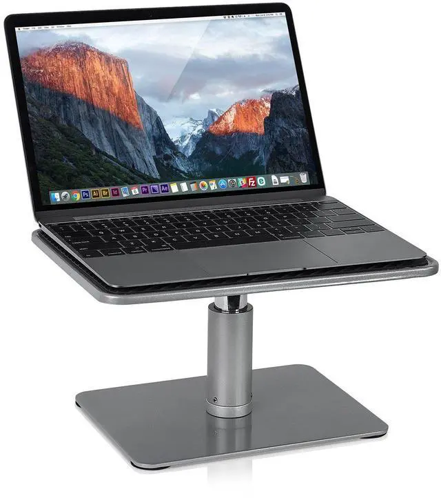 Main image of Mount-It! Adjustable Height Laptop Stand for MacBook Pro, Ergonomic Desk Riser for 11-15 Inch Laptops and 24-32 Inch Monitors