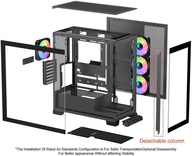 Alt view image 5 of 5 - SAMA NEVIEW 4503 Case & SM240 AIO Cooler Bundle