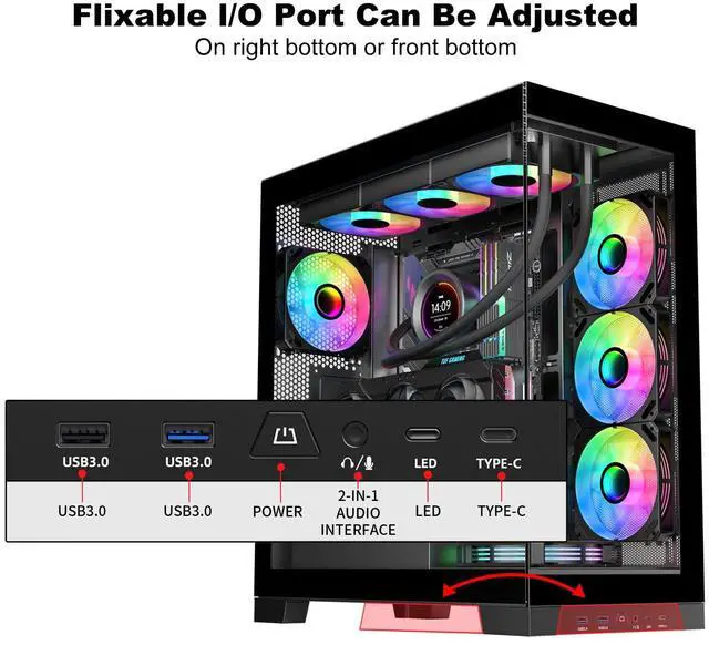 Alt view image 4 of 5 - SAMA NEVIEW 4503 Case & SM240 AIO Cooler Bundle