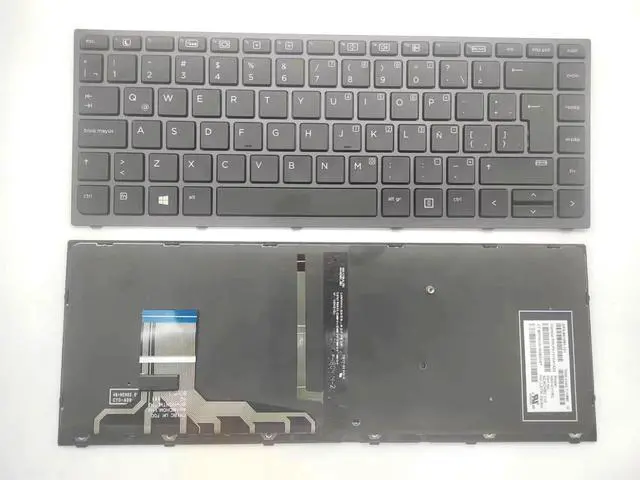 Main image of Laptop Replacement Latin Spanish Layout Keyboard for HP ZBook Studio G3 Backlit Gray Frame