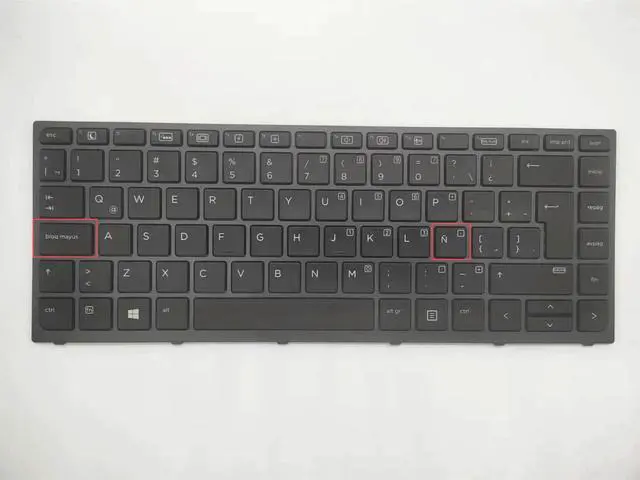 Alt view image 2 of 3 - Laptop Replacement Latin Spanish Layout Keyboard for HP ZBook Studio G3 Backlit Gray Frame