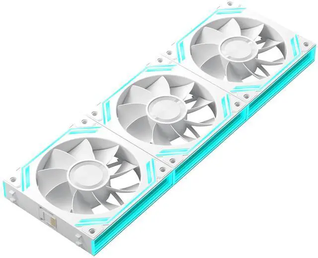 Main image of iHTP G120PRO 120mm ARGB Reverse Case Fan, Daisy-Chain Connection, up to 1850RPM CPU Fan 3-Pack(White)