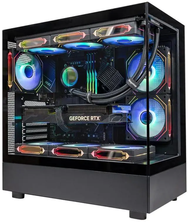 Main image of SEGOTEP Endura Pro+ - Full View Dual Tempered Glass - Detachable Panels - ATX Gaming Mid Tower Computer Case- 360mm Radiator Support- Black Color-3 Fans Include