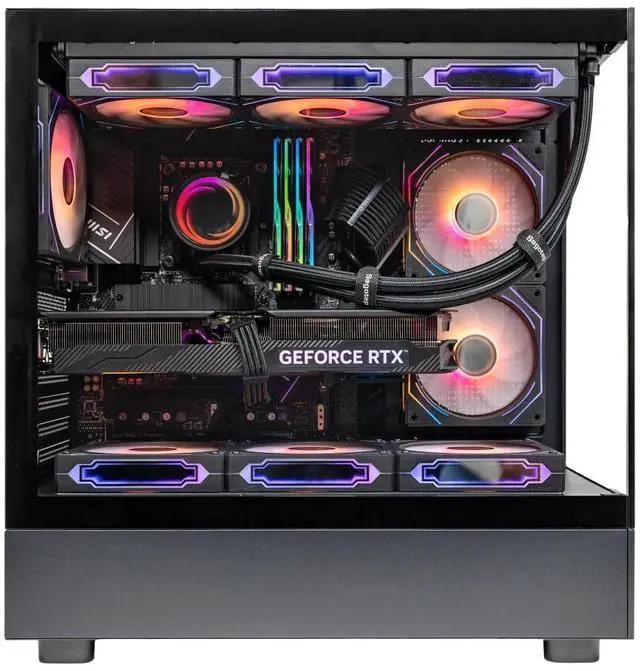 Alt view image 2 of 5 - SEGOTEP Endura Pro+ - Full View Dual Tempered Glass - Detachable Panels - ATX Gaming Mid Tower Computer Case- 360mm Radiator Support- Black Color-3 Fans Include