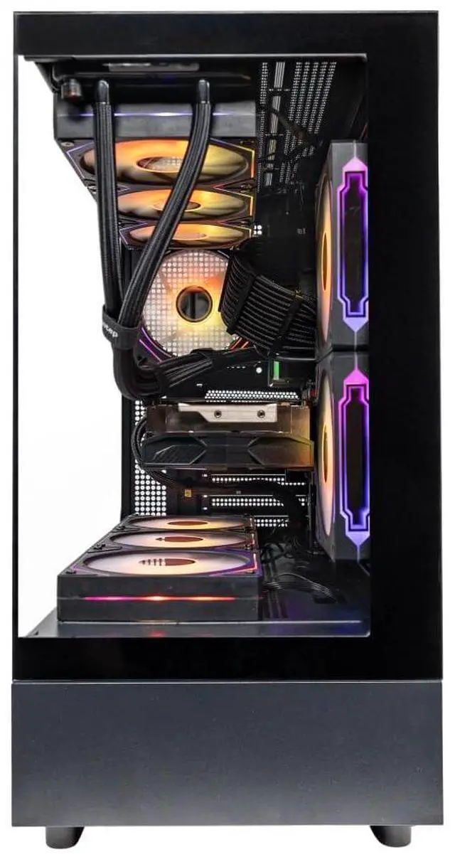 Alt view image 3 of 5 - SEGOTEP Endura Pro+ - Full View Dual Tempered Glass - Detachable Panels - ATX Gaming Mid Tower Computer Case- 360mm Radiator Support- Black Color-3 Fans Include