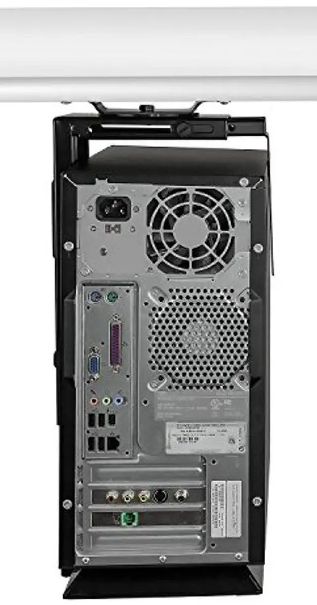 Alt view image 4 of 5 - Mount-It! CPU Under Desk Mount Bracket - Computer Tower Wall and Under Counter Holder, 360 Degree Swivel Adjustable Height and Width Wall-Mountable