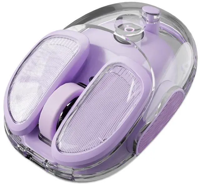 Main image of SEUNKWANG EWEADN Q9 Wireless Clear Mouse Dual Mode Bluetooth & 2.4G USB Computer Mouse with RGB Lighting, Silent Clicks, Multi-Device Compatibility for Laptop, PC, MacBook, iPad Cute Mouse-Purple