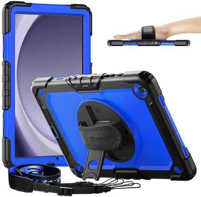 Main image of Timecity Case for Samsung Galaxy Tab A9+/ A9 Plus 5G Tablet Case 11'' 2024 SM-X210/X216/X218, Full-Body Protective Case with Screen Protector, 360deg Rotating Stand, Hand&Shoulder Strap- Dark Blue
